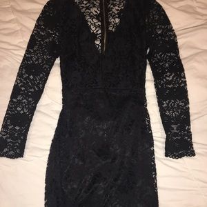 Black bebe lace dress